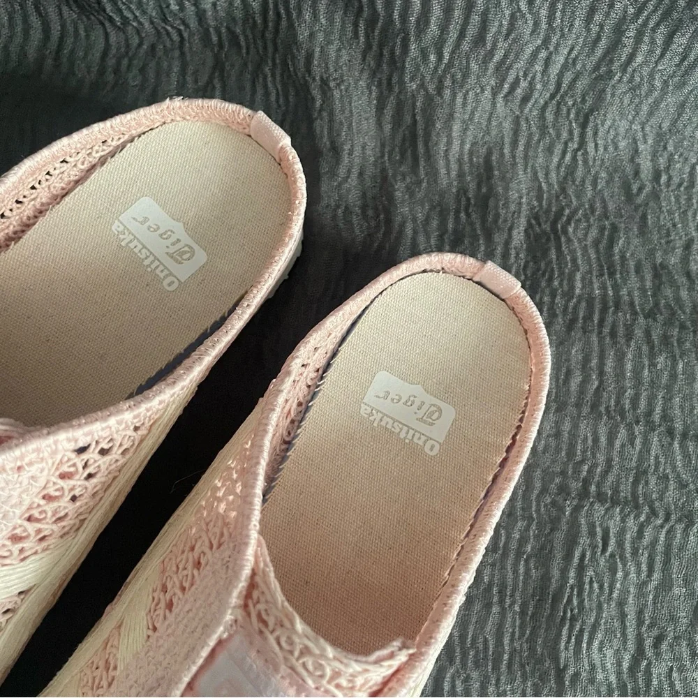 Onitsuka Tiger by Asics Pink Crochet Slip-On Mules - Picture 2 of 7